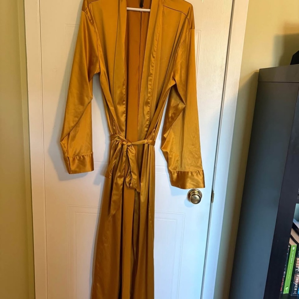 Savage X Fenty Gold Satin Robe